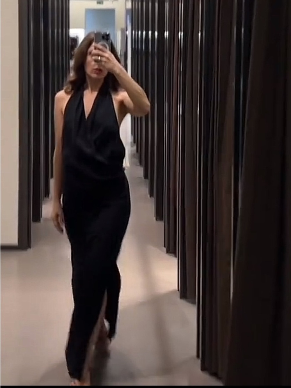 Zara Flowy Draped Midi Dress - Picture 4 of 15